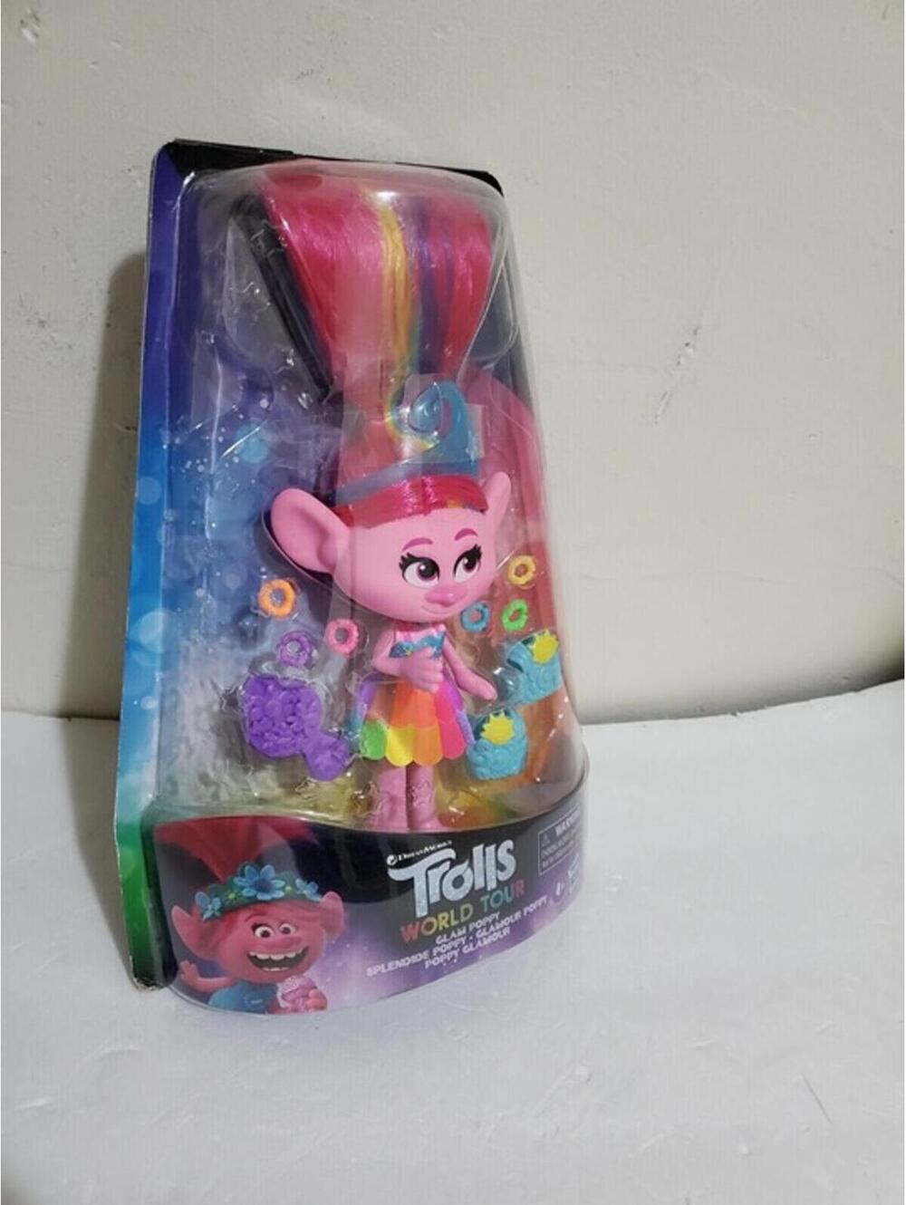 Dazzling DreamWorks Trolls Glam Poppy Fashion Doll - Rock the World Tour! Rare 5